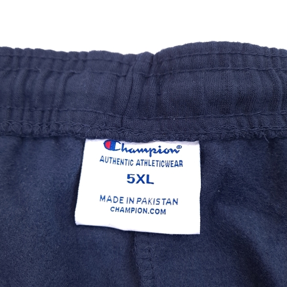 Champion Men's Big & Tall Navy Blue Fleece Sweat Shorts Pockets Logo - Size 5XL - Picture 7 of 9